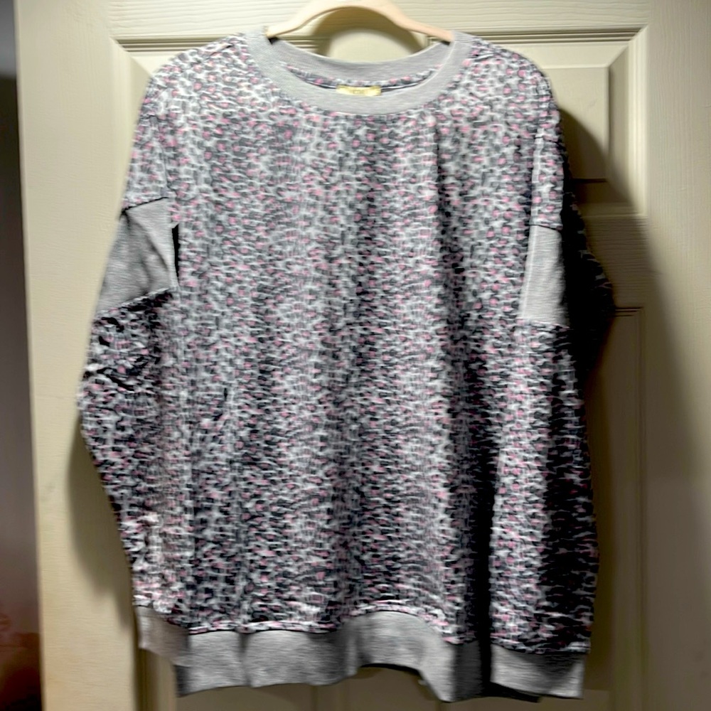 Kori new with tags leopard long sleeve cotton shirt